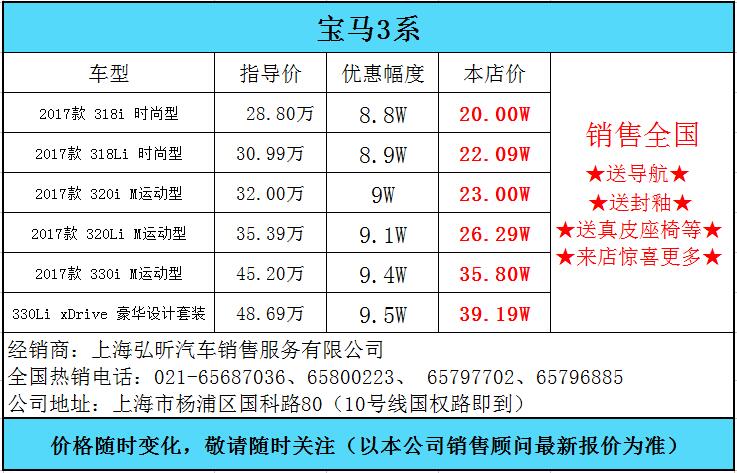 6月大奉送 宝马5系送豪华装潢 最高优惠9万5