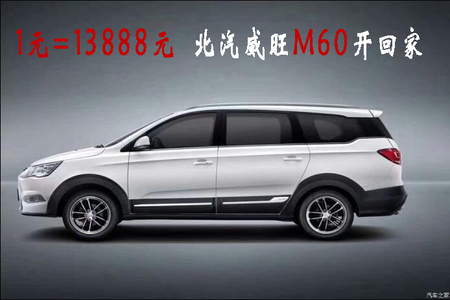郑州北汽威旺m60 首付仅需13888元