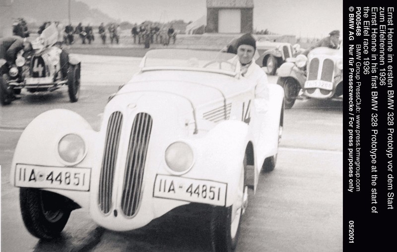 02.1936年ernst henne驾驶第一款bmw 328参加